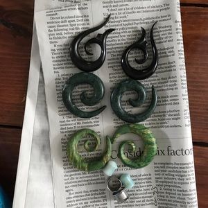 Stone and wood 00 - 7/16 gauges